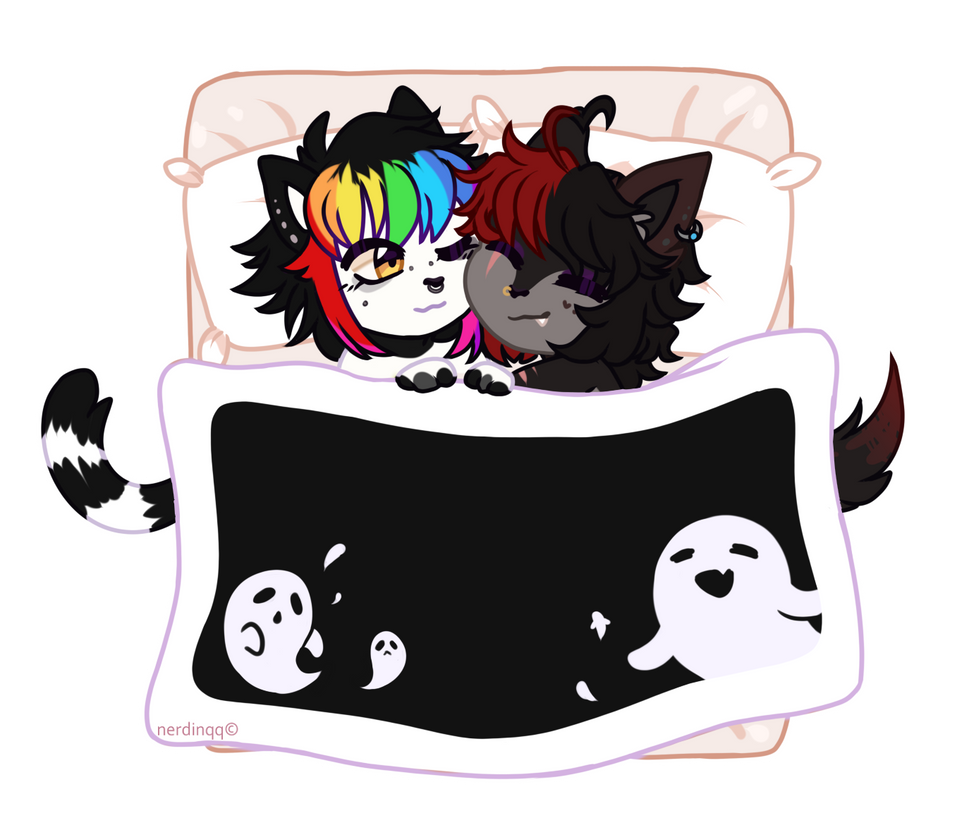 Commission by Nerdinqq of me and my husband!